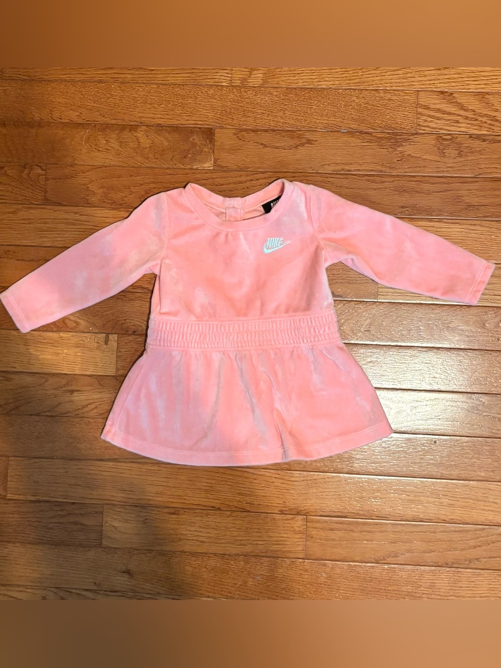 Nike Pink Velour Long-Sleeve Dress with Bloomers